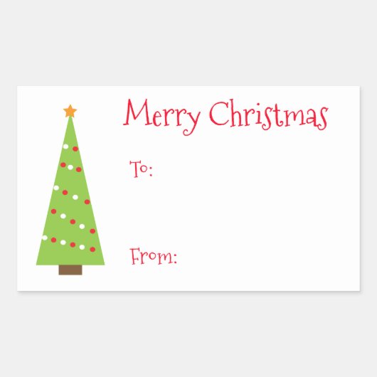 Whimsical Weihnachtsgeschenke Tags Rechteckiger Aufkleber (Vorderseite)