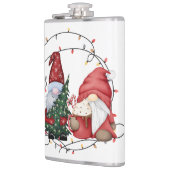 Whimsical Weihnachtsgnomes Flachmann (Links)