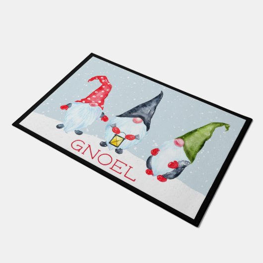 Whimsical Weihnachtsgnomes Fußmatte (Schrägansicht)