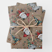 Whimsical Weihnachtsgnomes Geschenkpapier Set (Beispiel)