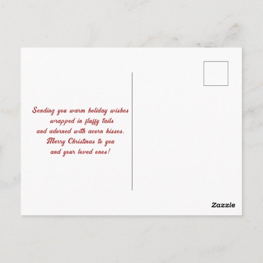 Whimsical Weihnachtshörnchen Delight Postkarte (Rückseite)