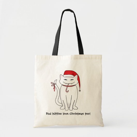 Whimsical Weihnachtskitty Tragetasche (Vorne)