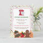 Whimsical Weihnachtskochaustausch Einladung (Stehend Vorderseite)