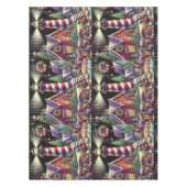 Whimsical WeihnachtsLeuchtturm Personalisiert Tischdecke (Vorderseite)