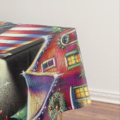 Whimsical WeihnachtsLeuchtturm Personalisiert Tischdecke (Beispiel)