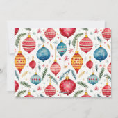 Whimsical Weihnachtsschmuck Vintag Feiertagskarte (Rückseite)