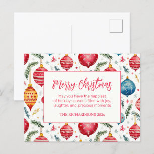 Whimsical Weihnachtsschmuck Vintag Feiertagspostkarte