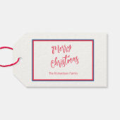 Whimsical Weihnachtsschmuck Vintag Geschenkanhänger (Rückseite Horizontal)