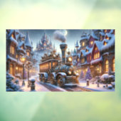 Whimsical Weihnachtszug Fensterheber Fensteraufkleber (Blatt 3)