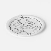 Whimsical Welcome Baby Dusche Pappteller (Schrägansicht)