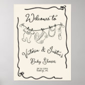 Whimsical Welcome Baby Dusche Poster (Vorne)