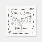 Whimsical Welcome Baby Dusche Serviette (Vorderseite)