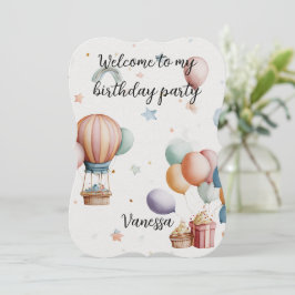 Whimsical "Welcome to My Birthday" Card – Add Name Feiertagskarte