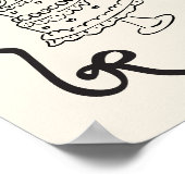 Whimsical Welcome Wedding Wavy Frame Bug Poster (Ecke)