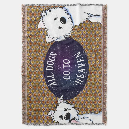 Whimsical Westies Throw Blanket Decke (Vorderseite Vertikal)