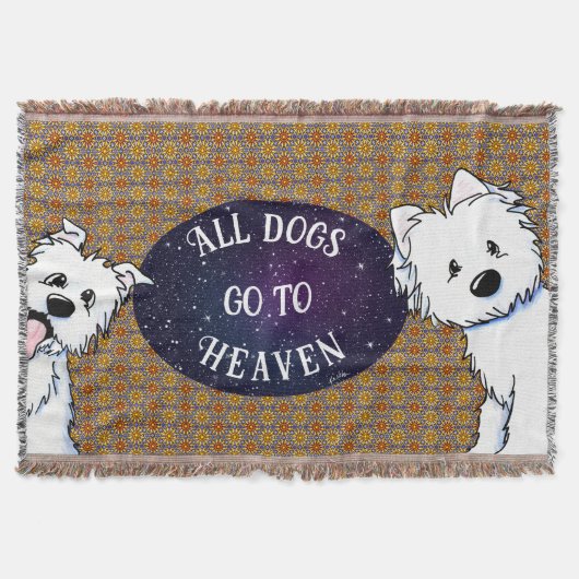 Whimsical Westies Throw Blanket Decke (Vorderseite)