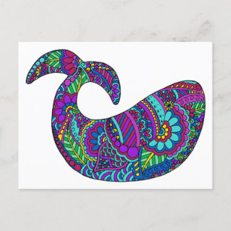 Whimsical Whale Postkarte