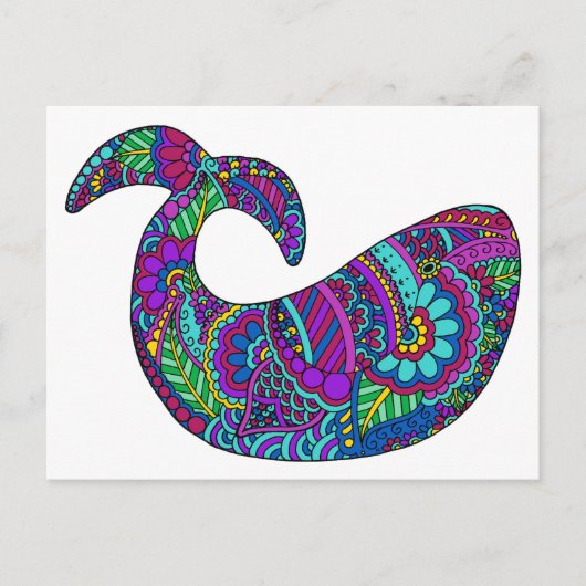 Whimsical Whale Postkarte (Vorderseite)