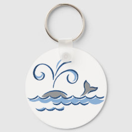 Whimsical Whale Schlüsselanhänger