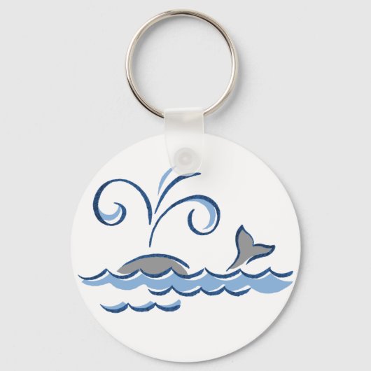 Whimsical Whale Schlüsselanhänger (Vorderseite)