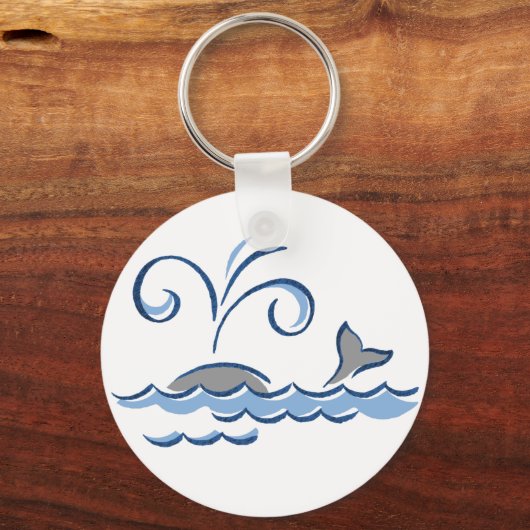 Whimsical Whale Schlüsselanhänger (Vorderseite)