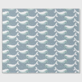 Whimsical Whale Weihnachten Geschenkpapier (Flach)
