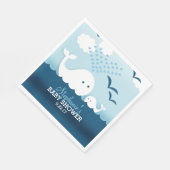 Whimsical Whales (Junge) Babydusche Serviette (Ecke)
