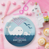 Whimsical Whales (Mädchen) Babydusche Pappteller (Party)