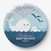 Whimsical Whales (Mädchen) Babydusche Pappteller (Vorderseite)