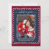 Whimsical What a Year Foto Collage Weihnachten Karte (Vorderseite)