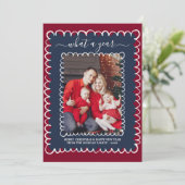 Whimsical What a Year Foto Collage Weihnachten Karte (Stehend Vorderseite)