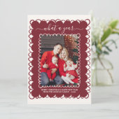 Whimsical What a Year Foto Collage Weihnachten Karte (Stehend Vorderseite)