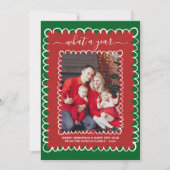 Whimsical What a Year Foto Collage Weihnachten Karte (Vorderseite)