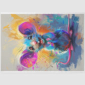 Whimsical Whiskers Abstrakt Mouse Decoupage Seidenpapier (Vorderseite)