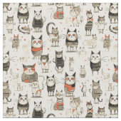 Whimsical Whiskers: Whimsy Cat Stoff (Nahaufnahme)