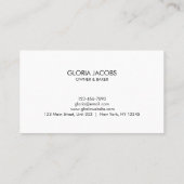 Whimsical Whisky Spatula Bäckerei Visitenkarte (Rückseite)