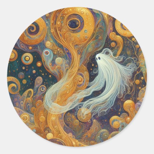 "Whimsical Whisp"-Aufkleber Runder Aufkleber (Vorderseite)