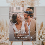 Whimsical White Calligrafy Foto Hochzeit Begrüßung Künstlicher Leinwanddruck<br><div class="desc">Entwerfen Sie Ihre eigene Leinwand mit eigenen Hochzeitsfeiern,  Jubiläum,  Verlobung und besonderen Fotos.</div>