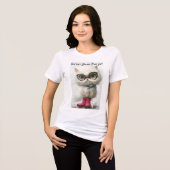Whimsical White Cat "Gott sagt, du bist purfekt. Tri-Blend Shirt (Vorderseite voll)