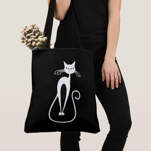 Whimsical White Cat Tote Bag Tasche (Von Nahem)