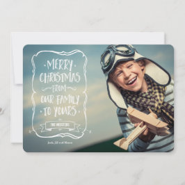 Whimsical White Christmas Gruß an Sie Feiertagskarte