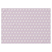 Whimsical White Christmas Trees auf Lila Tischdecke (Vorderseite (Horizontal))