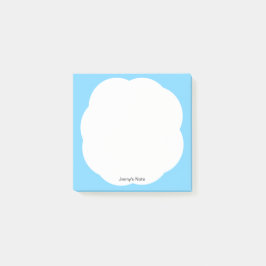 Whimsical White Cloud Blue Sky Minimal Moderne Post-it Klebezettel