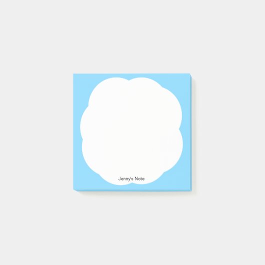 Whimsical White Cloud Blue Sky Minimal Moderne Post-it Klebezettel (Vorderseite)