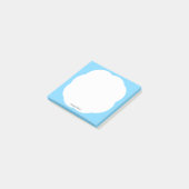 Whimsical White Cloud Blue Sky Minimal Moderne Post-it Klebezettel (angewinkelt)
