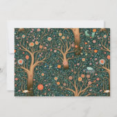 Whimsical White Deer Woodland Baby Dusche Einladung (Rückseite)