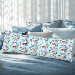 Whimsical White Feenkatze Blaue Pilz Fantasy Seitenschläferkissen