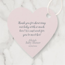 Whimsical White Lambs on Pink Baby Dusche Geschenkanhänger