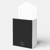 Whimsical White on Black Blüh Wedding Geschenkschachtel (Geöffnet)