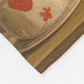 Whimsical White Rabbit Hearts Enchanted Wonderland Fleecedecke (Ecke)